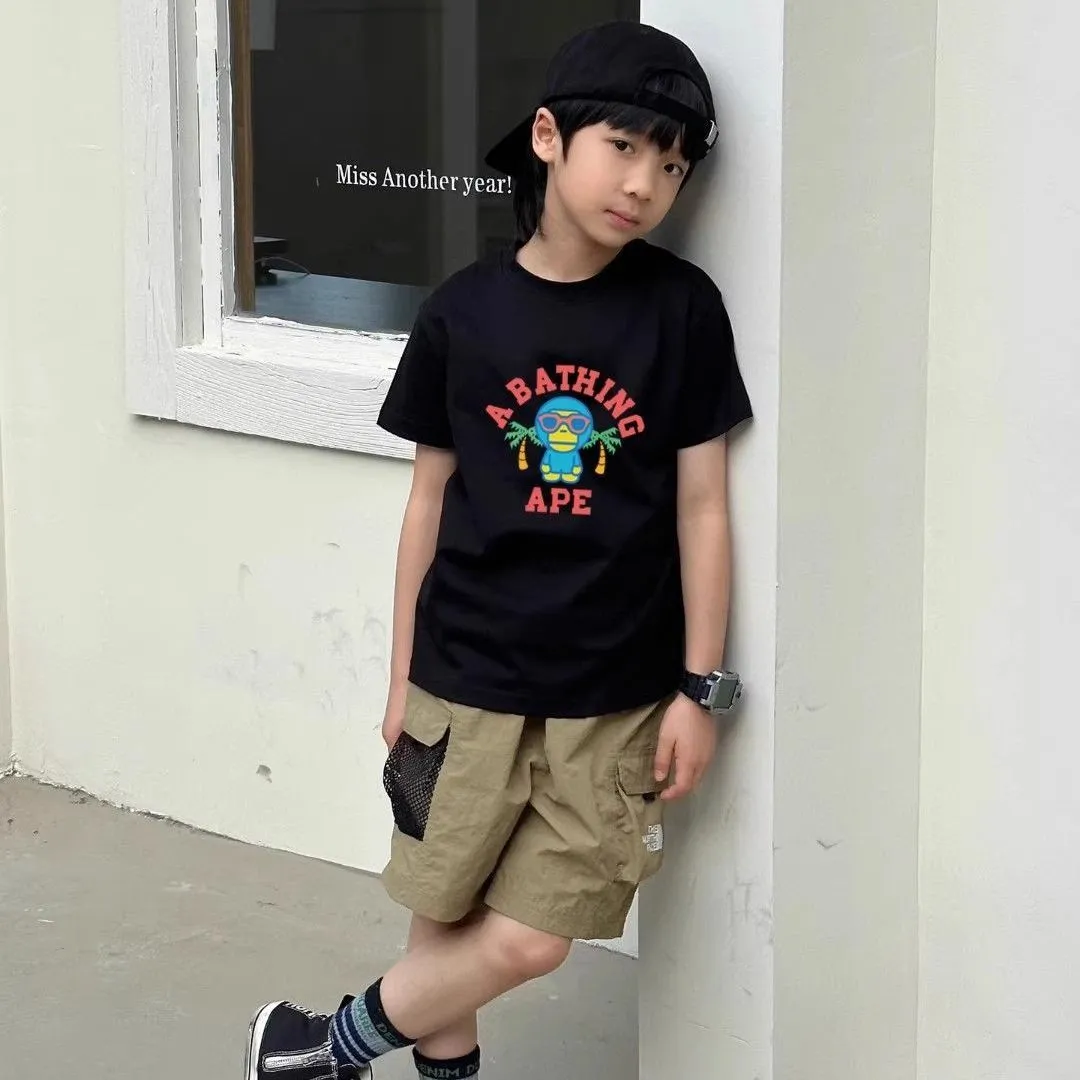 【90-160cm】絶対後悔しない 大注目 多色展開 カジュアル プリント  半袖 Ｔシャツ