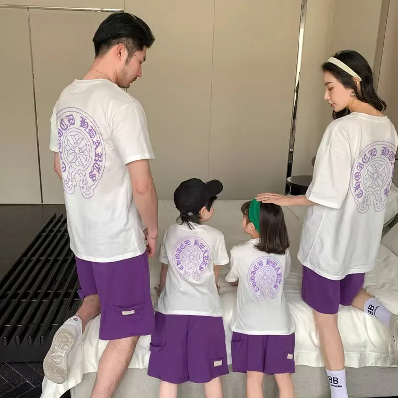 【90-160cm+親サイズ】SNS映えコーデに 売れ筋 スタイリッシュ 着やすい 親子ペア 半袖 Ｔシャツ