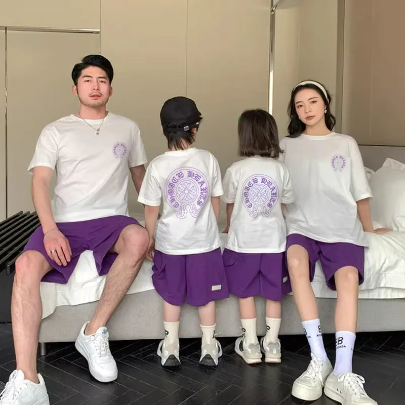 【90-160cm+親サイズ】SNS映えコーデに 売れ筋 スタイリッシュ 着やすい 親子ペア 半袖 Ｔシャツ