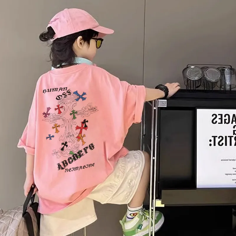 【90-160cm】おしゃれキッズ必見 大注目 スタイリッシュ ストリート 男の子 半袖 Ｔシャツ