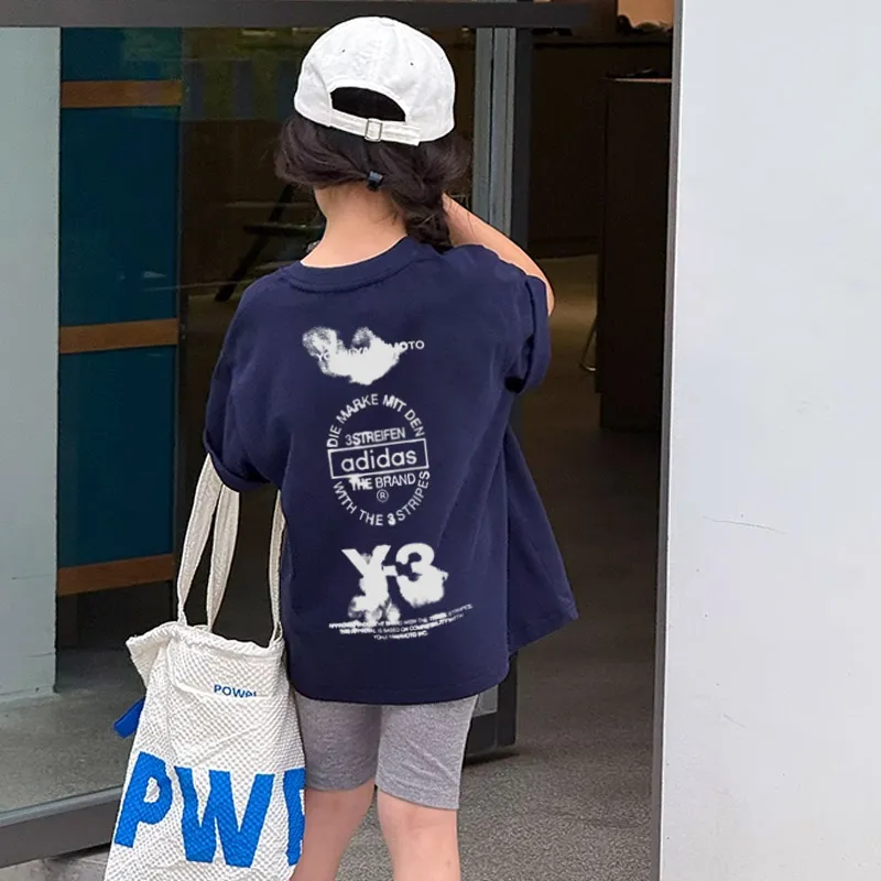 【90-160cm】おしゃれ感満点 スタイリッシュ カジュアル 着やすい 女の子 半袖 Ｔシャツ