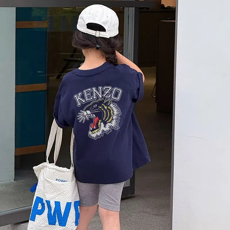 【90-160cm】夏にぴったり 気質満点  カジュアル 虎柄 女の子 半袖 Ｔシャツ