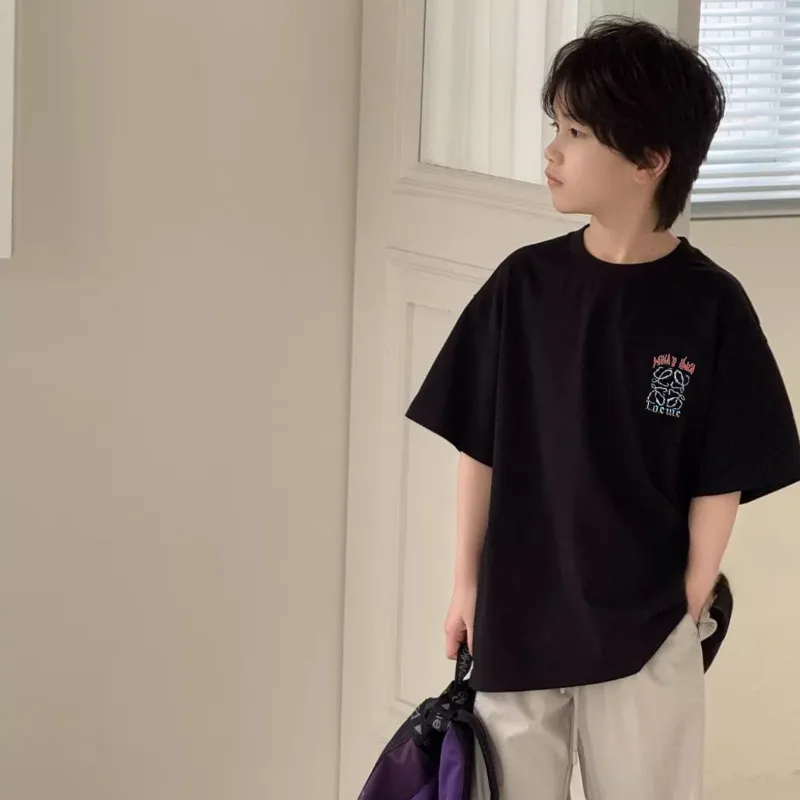 【90-160cm】モード感アップ 大活躍 トレンド  スタイリッシュ 男の子 半袖 Ｔシャツ