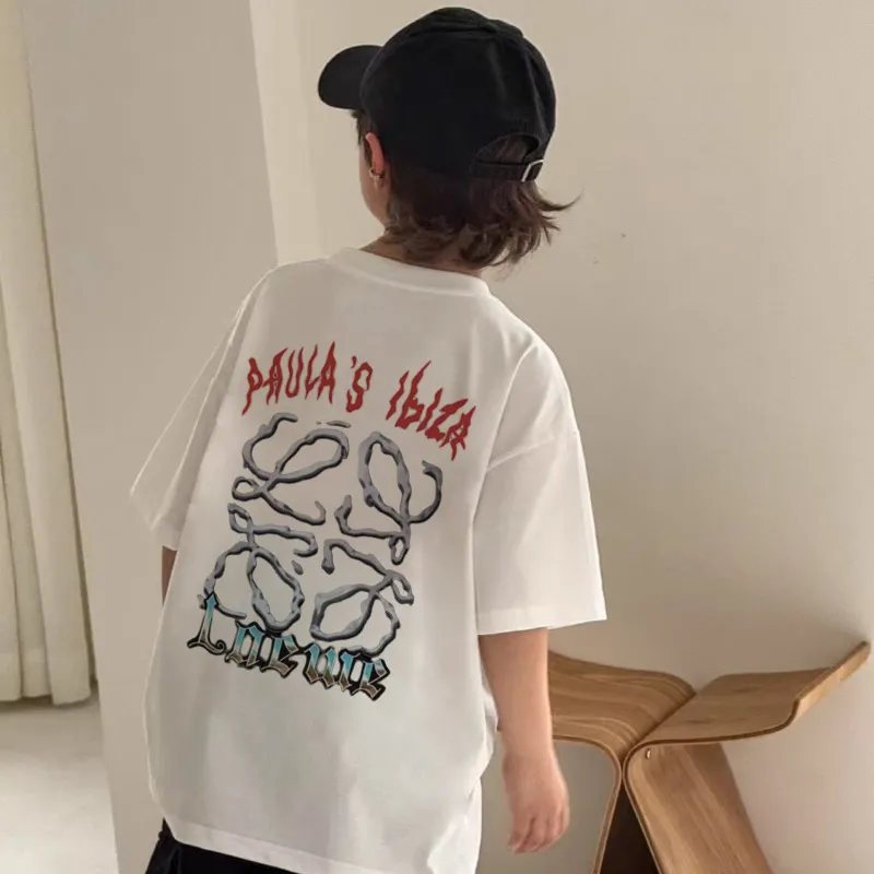 【90-160cm】モード感アップ 大活躍 トレンド  スタイリッシュ 男の子 半袖 Ｔシャツ
