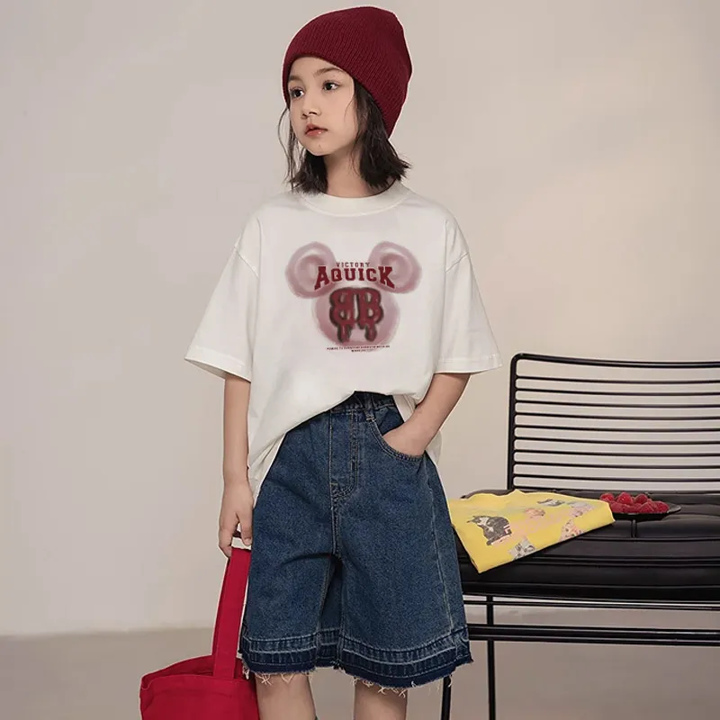 【90-160cm】好感度100％  おしゃれ度UP トレンド 合わせやすい 女の子 半袖 Ｔシャツ