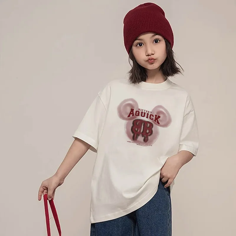 【90-160cm】好感度100％  おしゃれ度UP トレンド 合わせやすい 女の子 半袖 Ｔシャツ