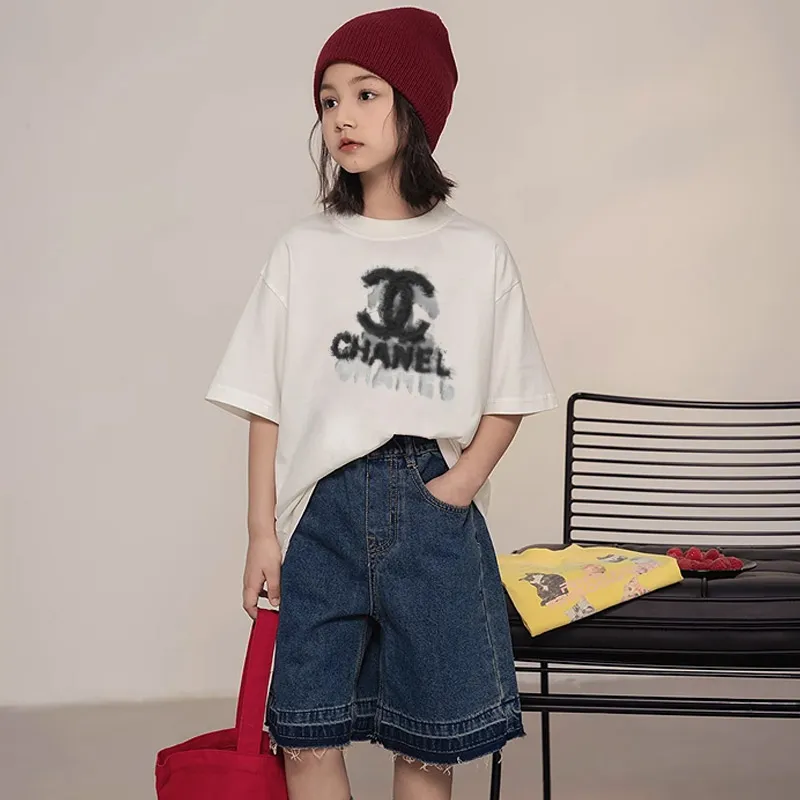 【90-160cm】トレンド感満点 おしゃれ トレンド スタイリッシュ 女の子 半袖 Ｔシャツ