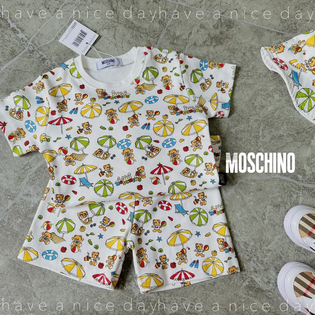 【66-100cm】二点セット かわいさ満点 大活躍 着心地抜群 カートゥーン 半袖Ｔシャツ+ショートパンツ セットアップ