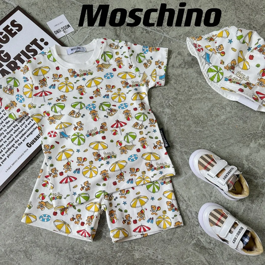【66-100cm】二点セット かわいさ満点 大活躍 着心地抜群 カートゥーン 半袖Ｔシャツ+ショートパンツ セットアップ
