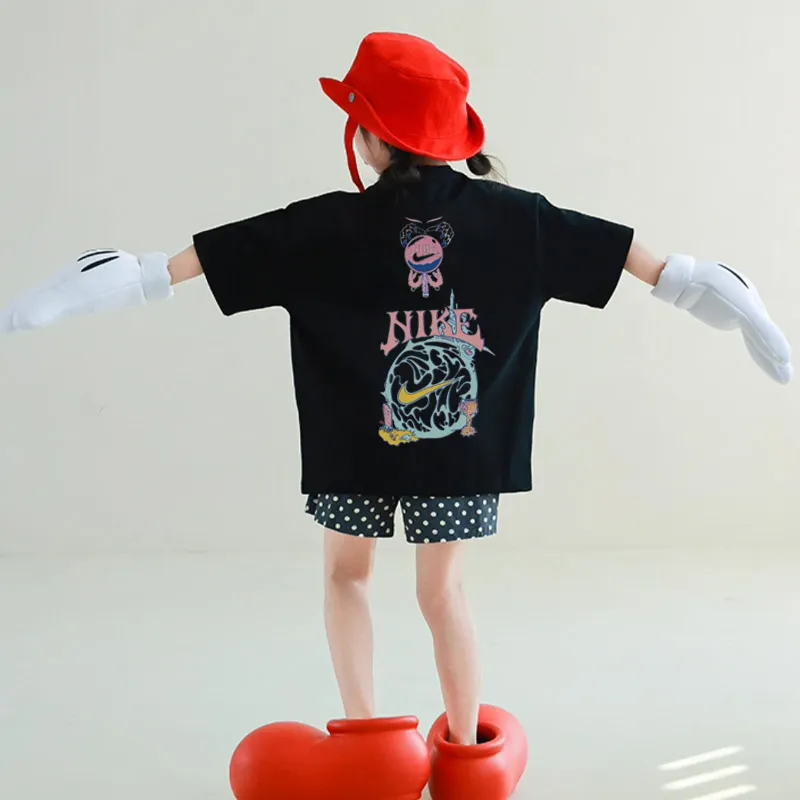 【90-160cm】リラックス感ある 大注目 おしゃれ カジュアル 女の子 半袖 Ｔシャツ