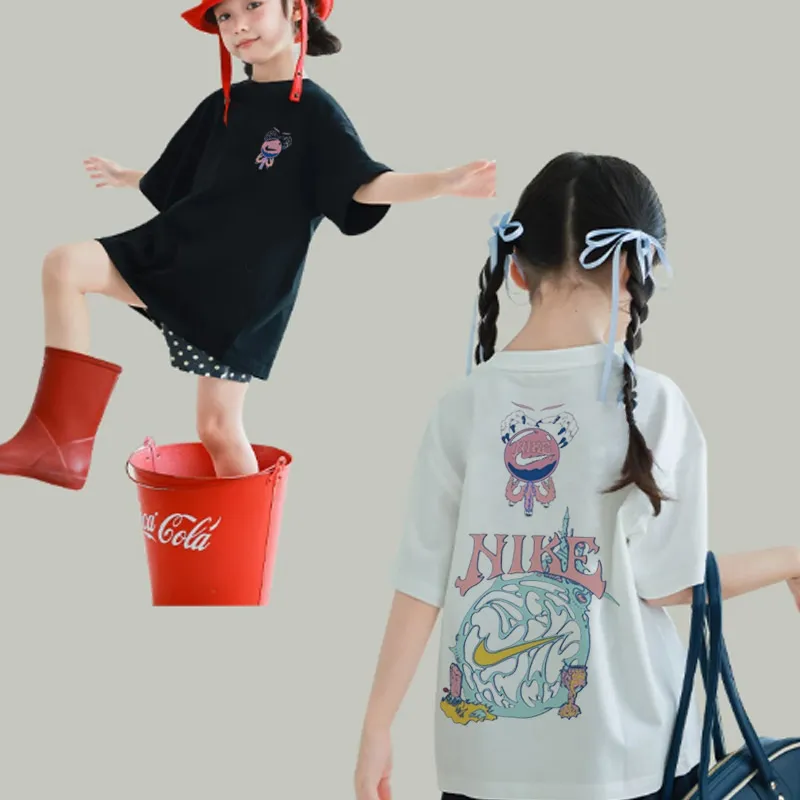 【90-160cm】リラックス感ある 大注目 おしゃれ カジュアル 女の子 半袖 Ｔシャツ