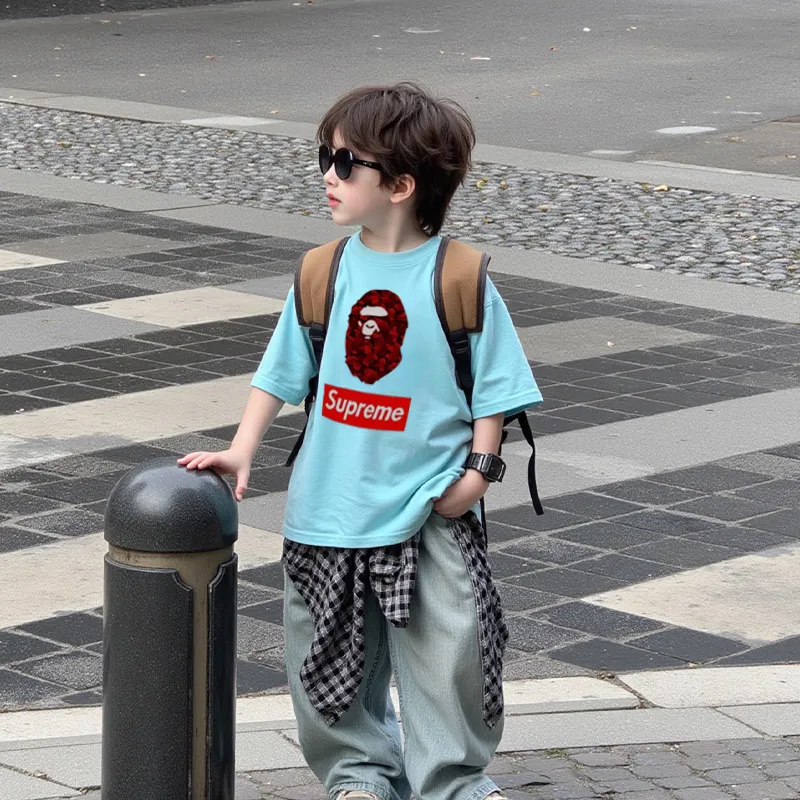 【90-160cm】リラックス感ある 爆売れ中 カジュアル ストリート 男の子 半袖 Ｔシャツ