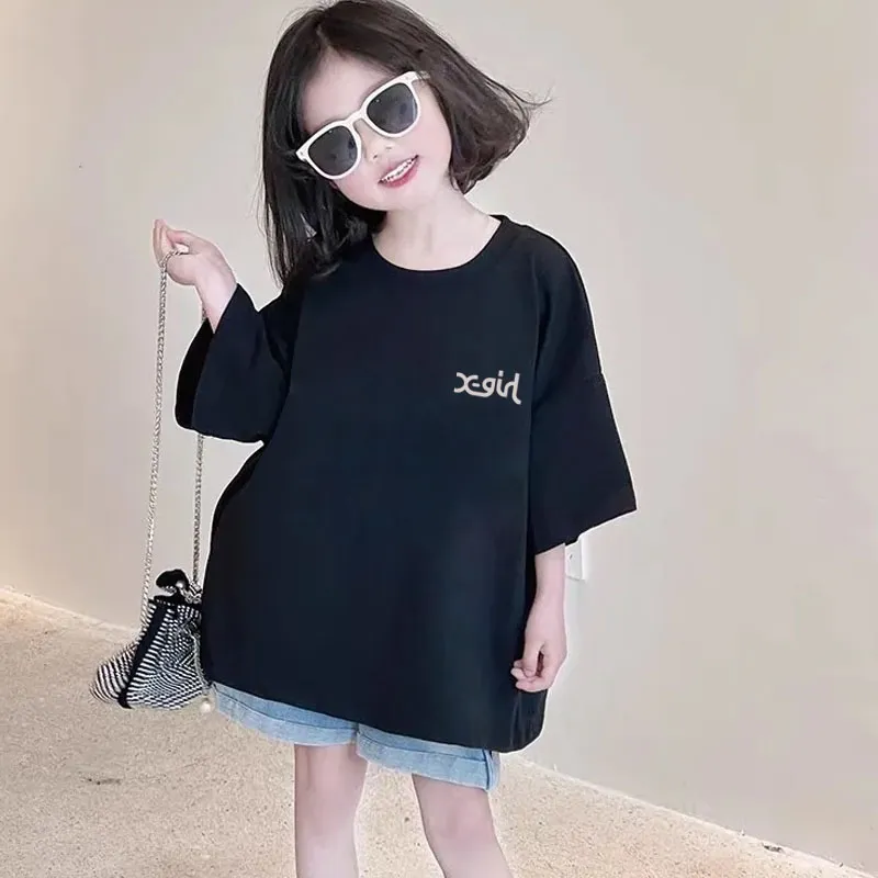【90-160cm】SNS映えコーデに ストリート カジュアル プリント 女の子 半袖 Ｔシャツ