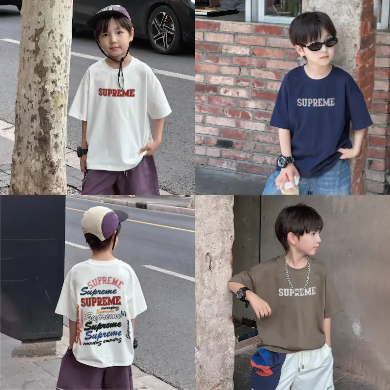 【90-160cm】絶対後悔しない モード感アップ カジュアル クール 男の子 半袖 Ｔシャツ