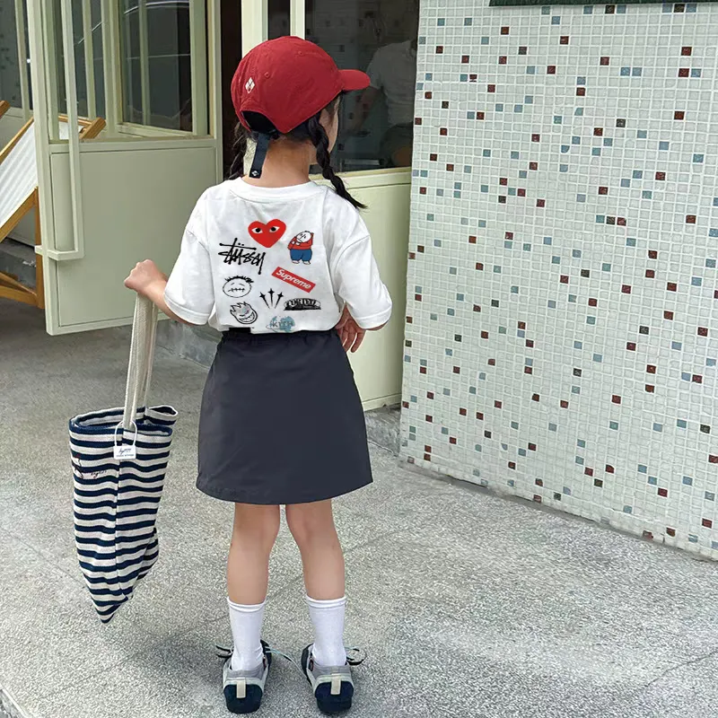 【90-160cm】おしゃれキッズ必見 大人気 トレンド スタイリッシュ 女の子 半袖 Ｔシャツ