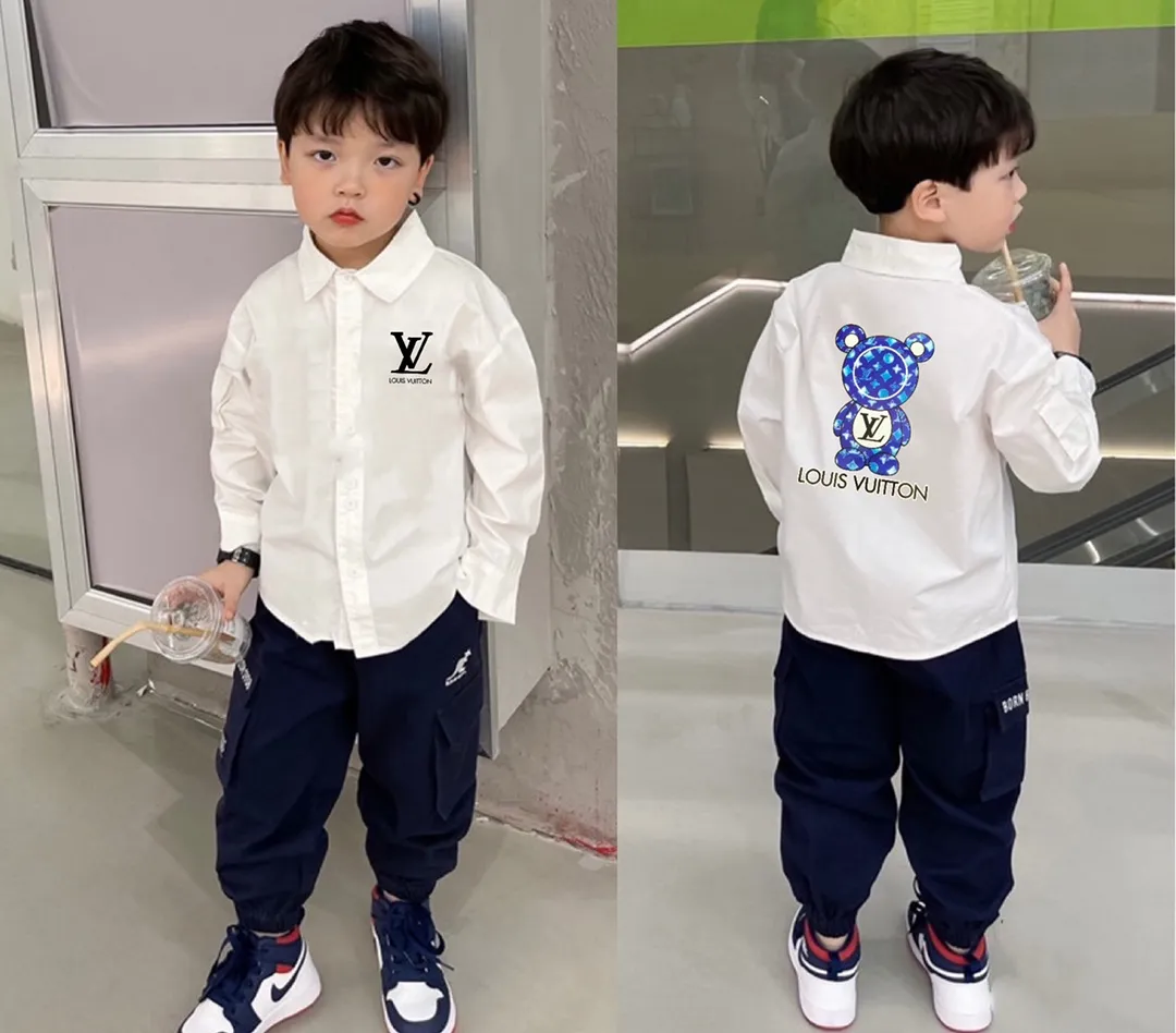 【90-150cm】リラックス感ある 品質満点 カジュアル お出かけに 男の子 長袖 シャツ