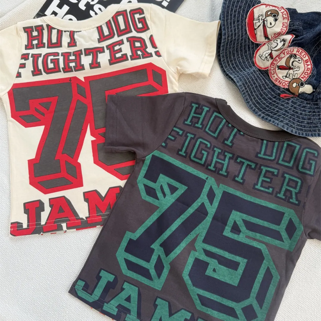 【100-150cm】トレンド感満載 大活躍 プリント 遊び心満載 ストリート 半袖 Ｔシャツ