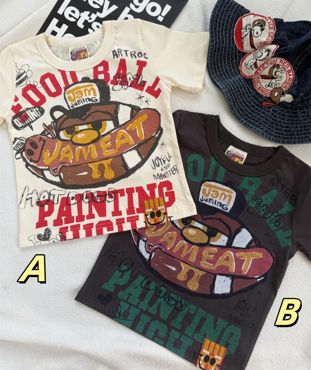 【100-150cm】トレンド感満載 大活躍 プリント 遊び心満載 ストリート 半袖 Ｔシャツ