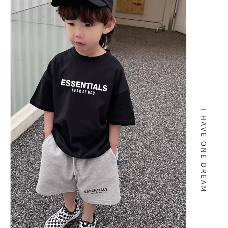 【90-160cm】二点セット 単品注文OK 人気爆発中 カジュアル トレンド  動きやすい 半袖 Ｔシャツ+ショートパンツ セットアップ
