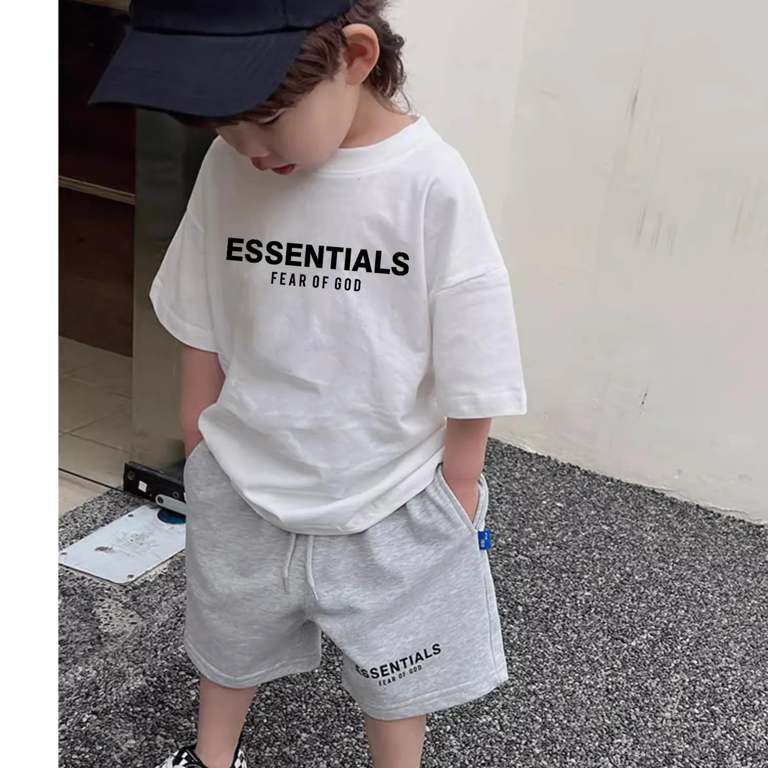 【90-160cm】二点セット 単品注文OK 人気爆発中 カジュアル トレンド  動きやすい 半袖 Ｔシャツ+ショートパンツ セットアップ