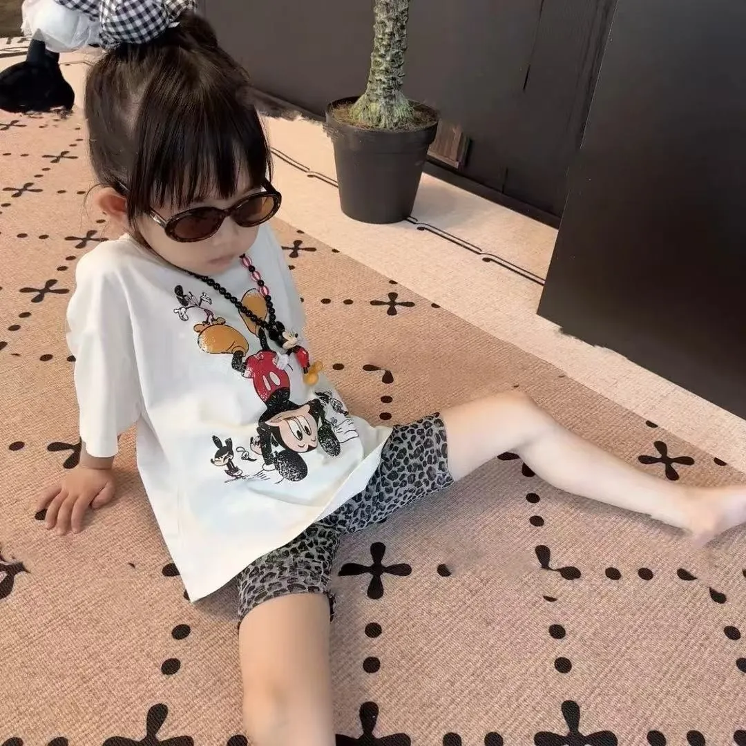 【90-140cm】ママたちに大好評 カジュアル 可愛い 着やすい 女の子 半袖 Ｔシャツ/ショートパンツ