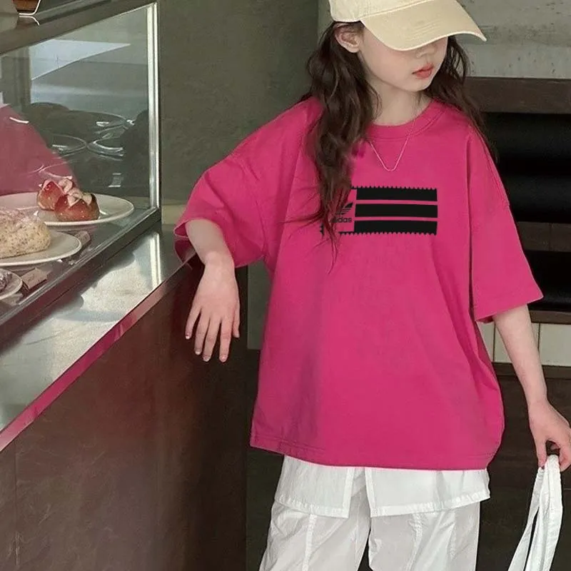 【90-160cm】オシャレ度高め 大活躍 おしゃれ トレンド 女の子 半袖 Ｔシャツ