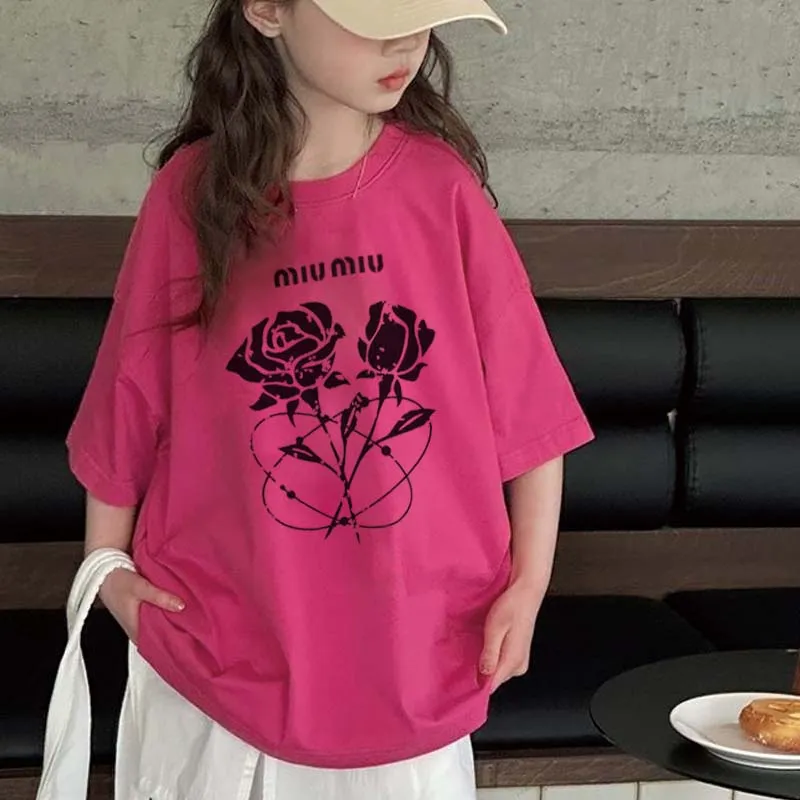 【90-160cm】おしゃれキッズ必見 大活躍 おしゃれ カジュアル 女の子 半袖 Ｔシャツ