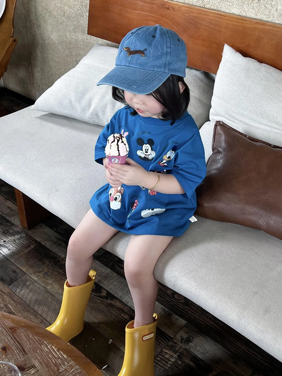 【90-160cm】オシャレ度高め 大活躍 カジュアル カートゥーン  女の子 半袖 Ｔシャツ