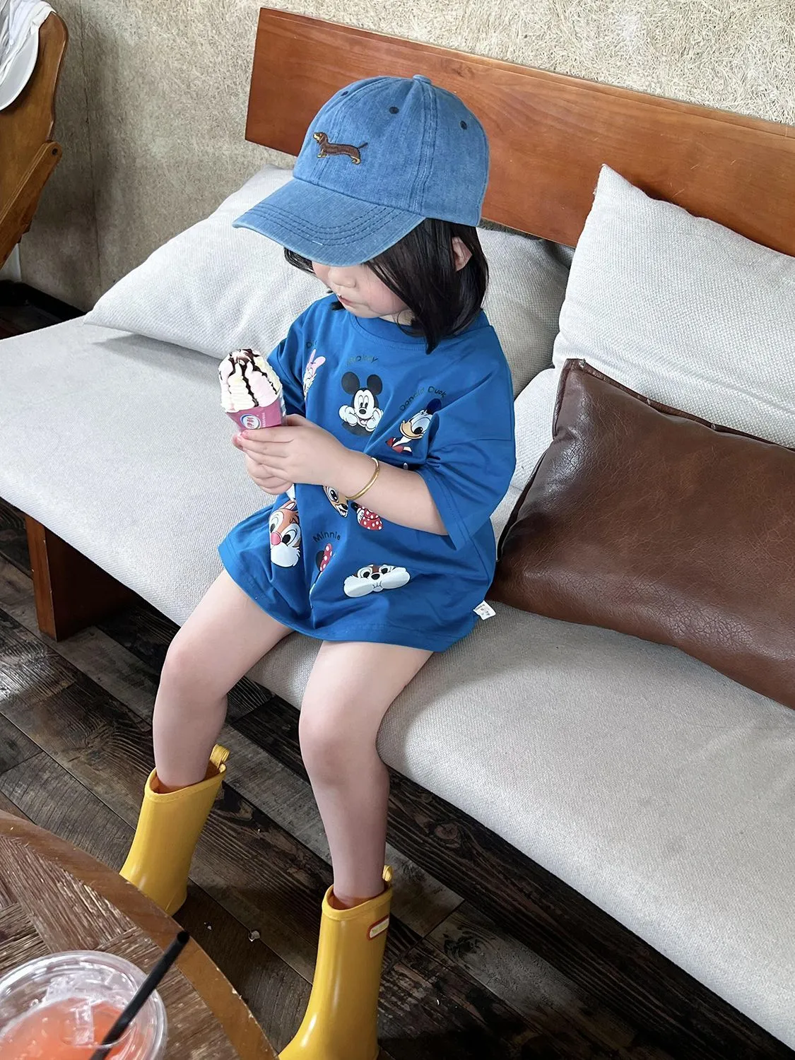 【90-160cm】オシャレ度高め 大活躍 カジュアル カートゥーン  女の子 半袖 Ｔシャツ
