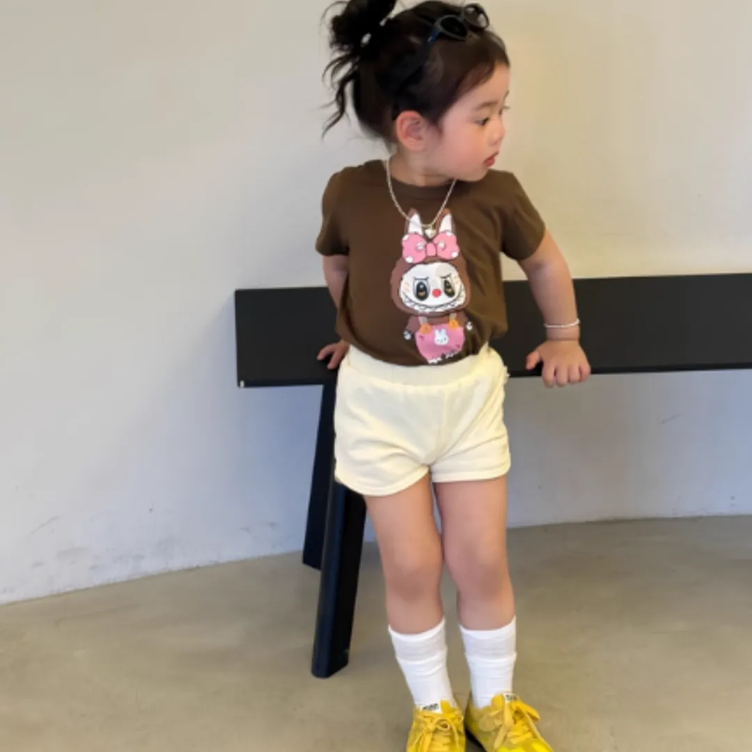 【90-150cm】おしゃれ感満点 好感度UP 可愛い キャラクター 合わせやすい 女の子 半袖 Ｔシャツ