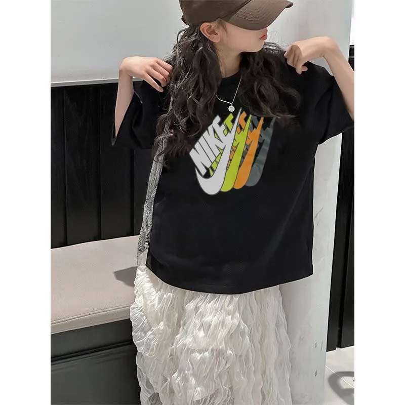【90-160cm】おしゃれキッズ必見 大人気 カジュアル トレンド  女の子 半袖 Ｔシャツ