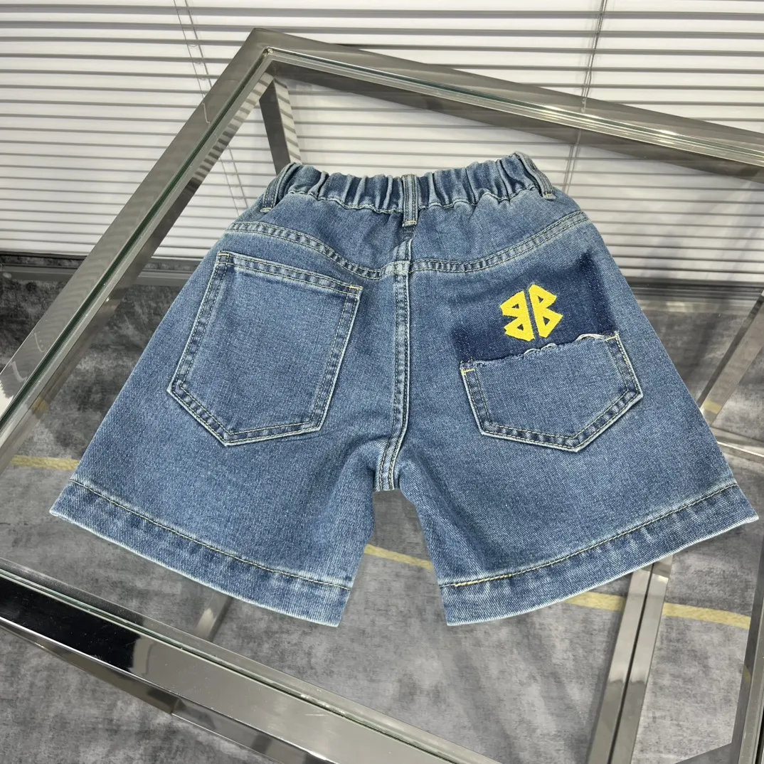 【110-160cm】トレンド感満点 大活躍 カジュアル 動きやすさ抜群 デニム ショートパンツ