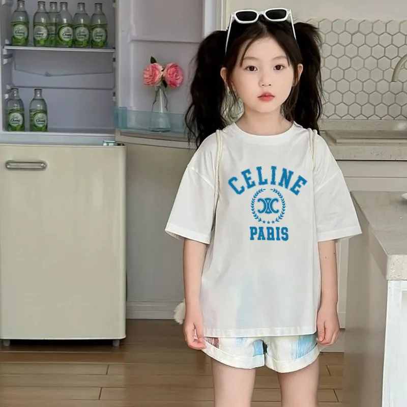 【90-160cm】好感度100％  大人気 おしゃれ カジュアル シンプル 女の子 半袖 Ｔシャツ