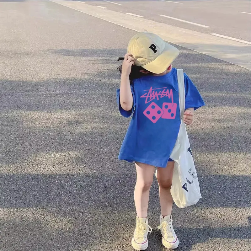 【90-160cm】好感度100％  今季大注目 カジュアル トレンド  女の子 半袖 Ｔシャツ