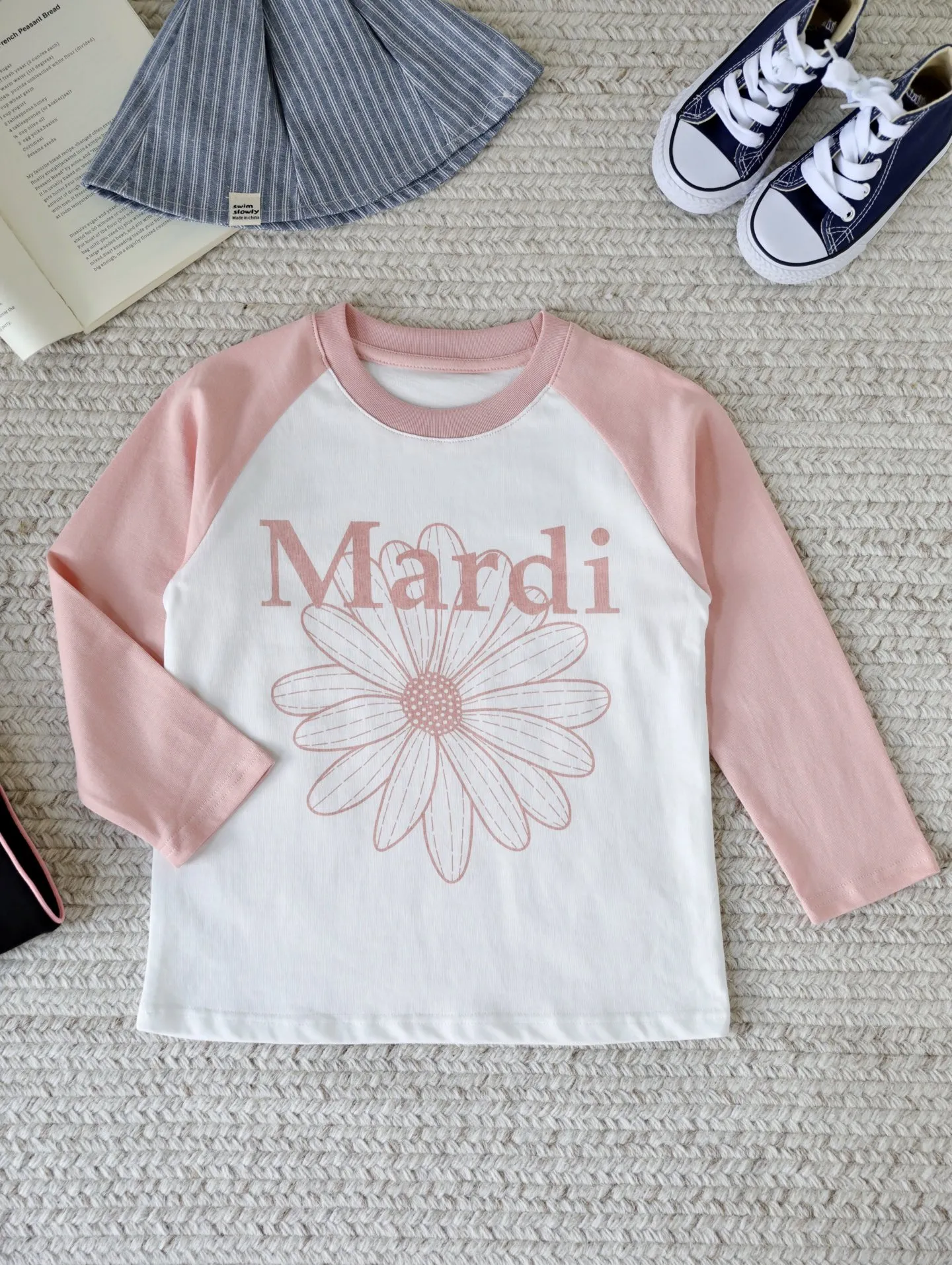 【90-150cm】元気いっぱい 好感度UP トレンド カジュアル 着心地良い 長袖 Ｔシャツ