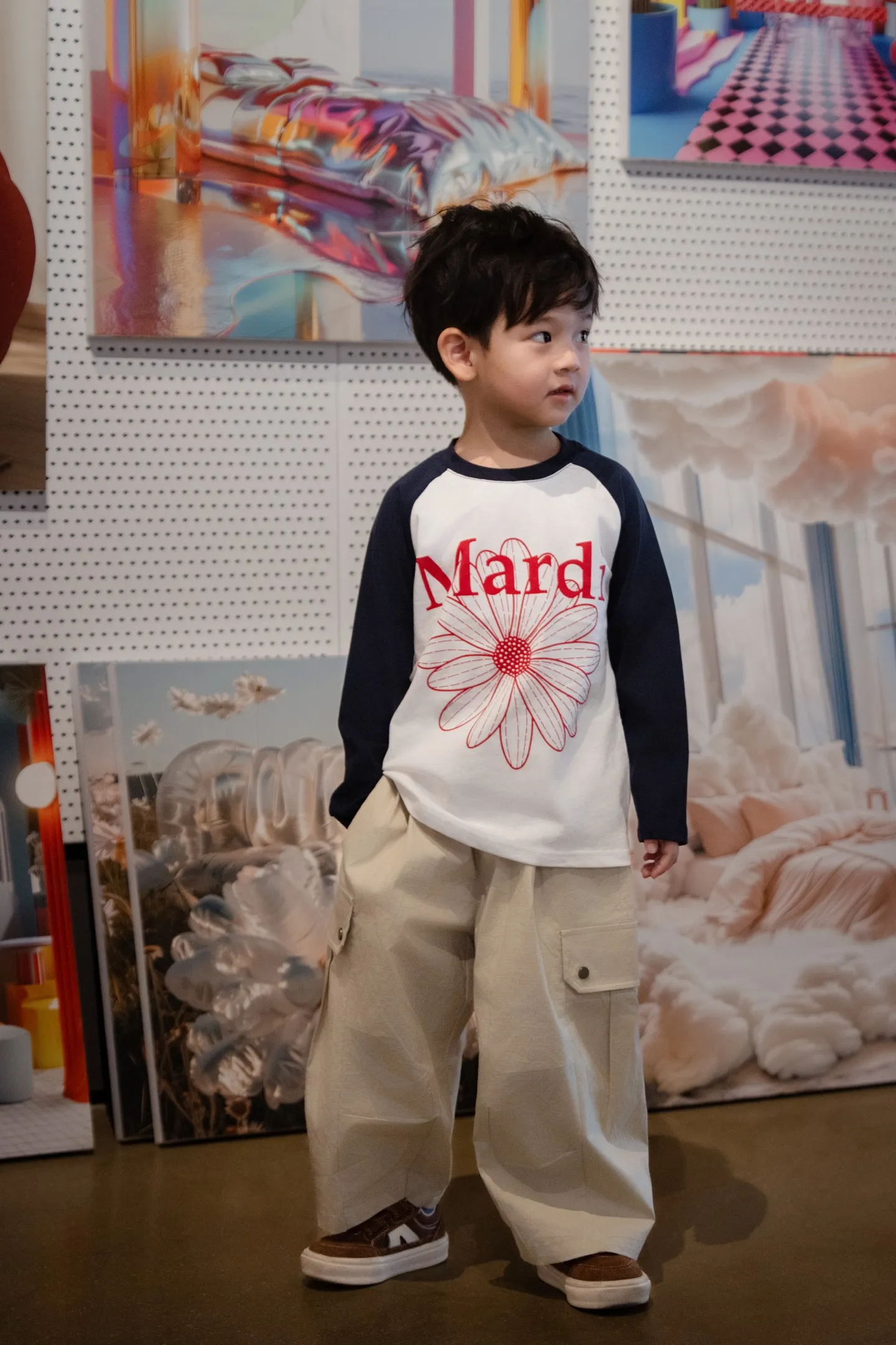 【90-150cm】元気いっぱい 好感度UP トレンド カジュアル 着心地良い 長袖 Ｔシャツ