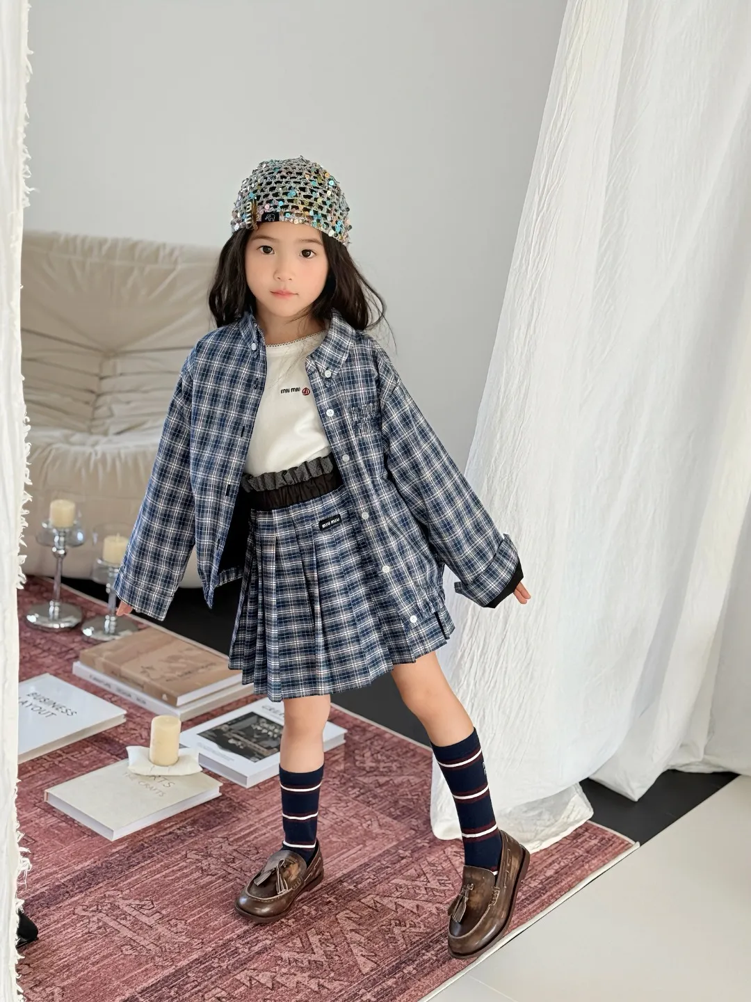【110-150cm】おしゃれキッズ必見 品質満点 スウィート トレンド 女の子 長袖Ｔシャツ/アウター/スカート