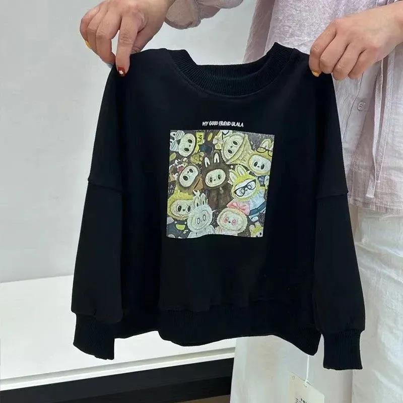 【90-160cm+親サイズ】目を奪われる 売れ筋 キャラクター 合わせやすい 親子ペア トレーナー
