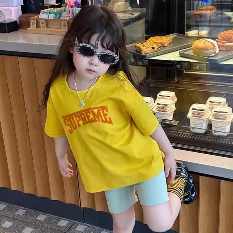 【90-160cm】おしゃれキッズ必見 注目度UP トレンド  カジュアル  女の子 半袖 Ｔシャツ