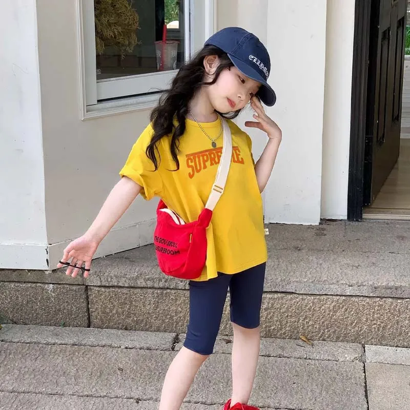 【90-160cm】おしゃれキッズ必見 注目度UP トレンド  カジュアル  女の子 半袖 Ｔシャツ