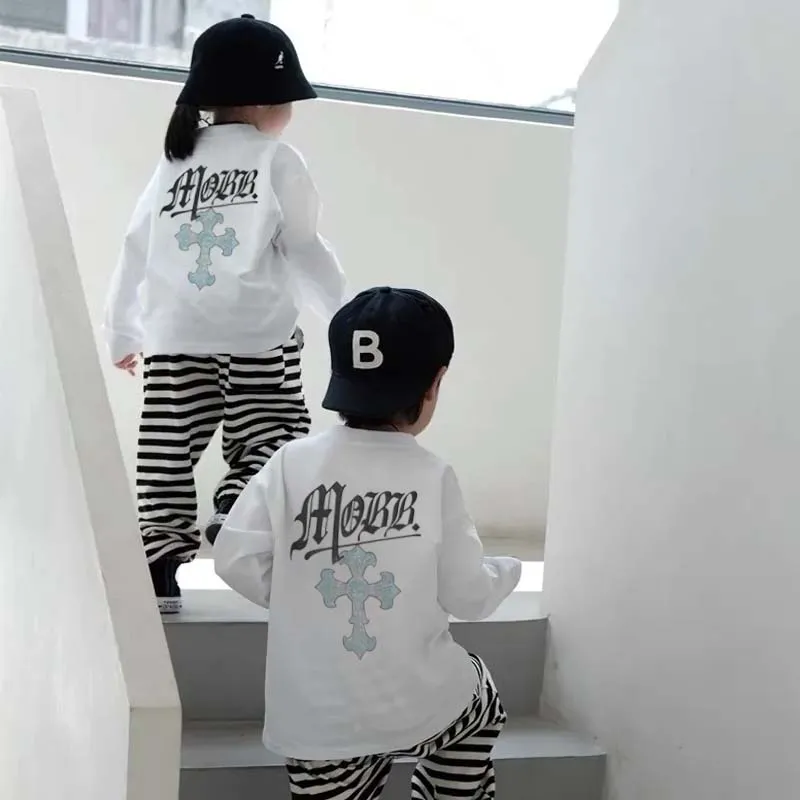 【90-160cm】トレンド感たっぷり 大活躍 カジュアル スタイリッシュ 長袖 Ｔシャツ