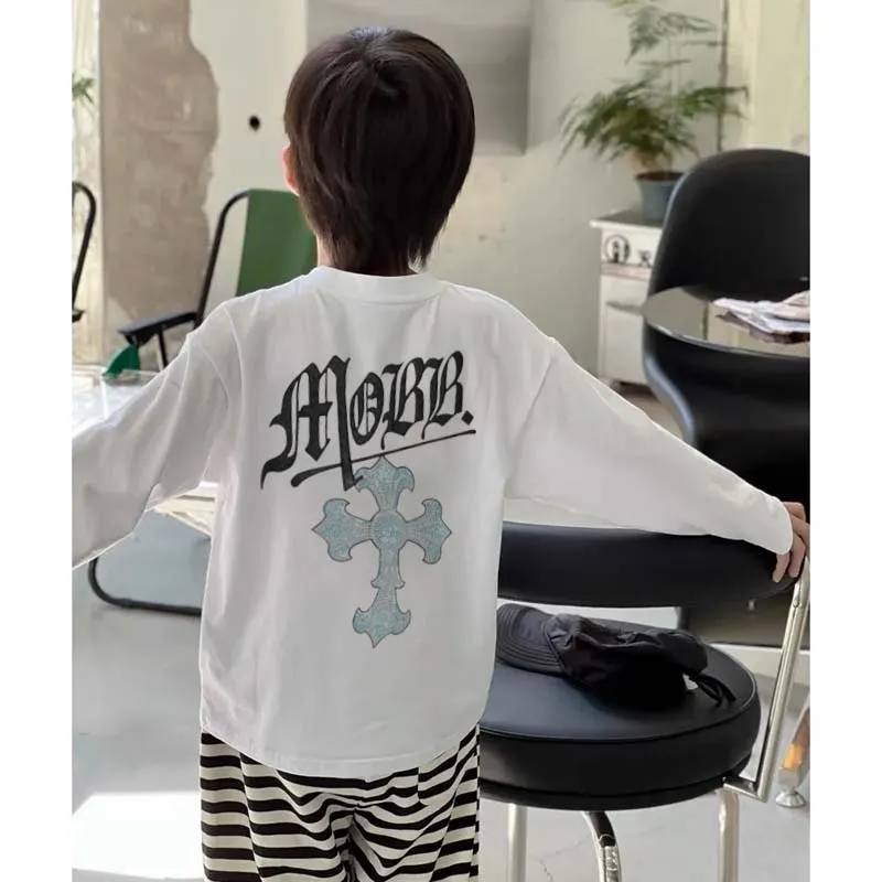 【90-160cm】トレンド感たっぷり 大活躍 カジュアル スタイリッシュ 長袖 Ｔシャツ