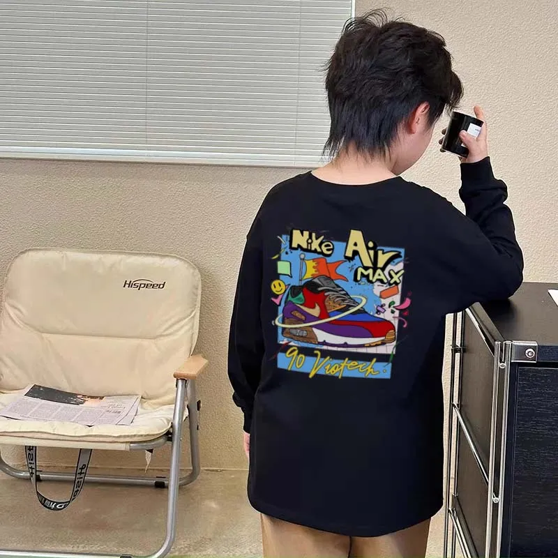 【110-170cm】トレンド感満点 今年のマストバイ カジュアル カッコイイ 男の子 長袖 Ｔシャツ
